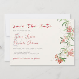 Roze Wildflower Roos Spring Garland Wedding Save The Date