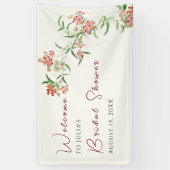 Roze Wildflower Roos Spring Garland Wedding Spandoek (Verticaal)