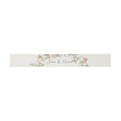 Roze Wildflower Roos Spring Garland Wedding Uitnodigingen Wikkel (Vlak)