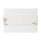 Roze Wildflower Roos Spring Garland Wedding Uitnodigingen Wikkel (Achterkant Voorbeeld)