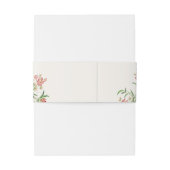 Roze Wildflower Roos Spring Garland Wedding Uitnodigingen Wikkel (Achterkant Voorbeeld)