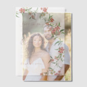 Roze Wildflower Roos Spring Garland Wedding Vellum Uitnodigingen (Offset (Koppel))