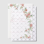 Roze Wildflower Roos Spring Garland Wedding Vellum Uitnodigingen (Offset (Uitnodiging))