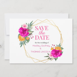 Roze Wildflower Spring Sla de datum op Kaart