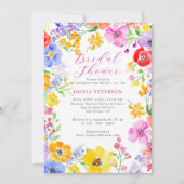 Roze Wildflower Summer Garden Vrijgezellenfeest Kaart (Voorkant)