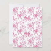 Roze Wildflower Tea Party Afscheidsbrunch Kaart (Achterkant)