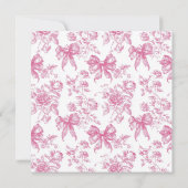 Roze Wildflower Tea Party Bruids Douche Uitnodigin Kaart (Achterkant)