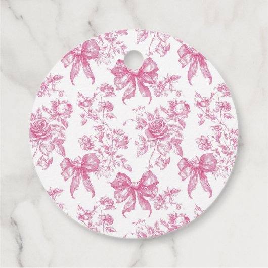 Roze Wildflower Tea Party Vrijgezellenfeest Bedank Bedankjes Labels (Achterkant)