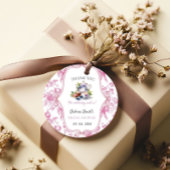 Roze Wildflower Tea Party Vrijgezellenfeest Bedank Bedankjes Labels