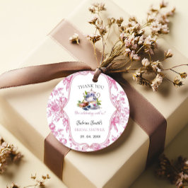 Roze Wildflower Tea Party Vrijgezellenfeest Bedank Bedankjes Labels