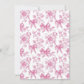 Roze Wildflower Tea Trouwen Schoen Game Kaart (Achterkant)