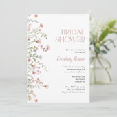 Roze Wildflower Vrijgezellenfeest Kaart (Staand voorkant)