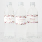 Roze Wildflower Waterverf Baby shower Labels – DU Waterfles Etiket (Flessen)