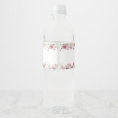 Roze Wildflower Waterverf Baby shower Labels – DU Waterfles Etiket (Achterkant)