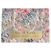 Roze Wildflower Waterverf Make-up Artiest Groot Cadeauzakje (Voorkant)