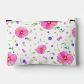 Roze Wildflower Waterverf Pouch Gift voor Mam Etui (Achterkant)