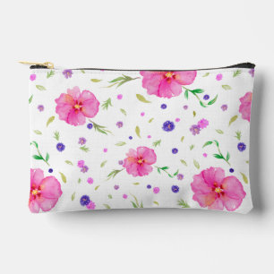 Roze Wildflower Waterverf Pouch Gift voor Mam Etui