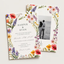 Roze Wildflower Wedding Invitation Suite, Tuin Wij