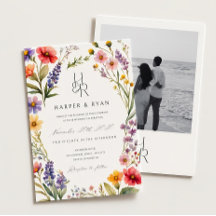 Roze Wildflower Wedding Invitation Suite, Tuin Wij