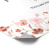 Roze Wildflower Welkomstbord Poster (Hoek)