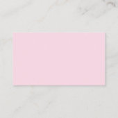 Roze Wildflowers Baby shower Luier Raffle Informatiekaartje (Achterkant)