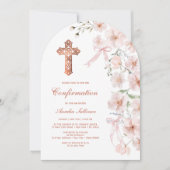 Roze Wildflowers en Bows Arch bevestiging Kaart (Voorkant)