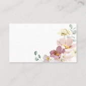 Roze Wildflowers Hoeveel Snoepjes Douche Game Card Plaatskaartje (Achterkant)