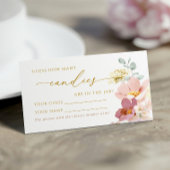 Roze Wildflowers Hoeveel Snoepjes Douche Game Card Plaatskaartje