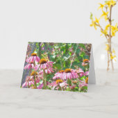 Roze Wildflowers Kaart (Gele Bloem)