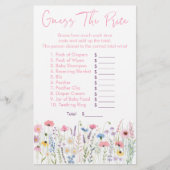 Roze Wildflowers Raad de prijs Douche spel (Voorkant)