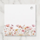 Roze Wildflowers Verjaardagsfeest Bedankjes Labels (Achterkant)