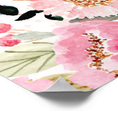 Roze Wildflowers Vrijgezellenfeest Welkomstbord Poster (Hoek)