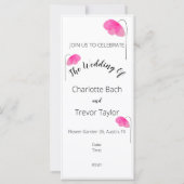 Roze Wildflowers Waterverf Art Kaart (Achterkant)