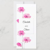 Roze Wildflowers Waterverf Art Kaart (Voorkant)