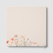 Roze Wildflowers Wedding Roos Gold Gastenboek (Achterkant)