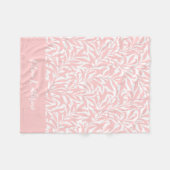 Roze Wilgentak met Initialen Fleece Deken (Voorkant (Horizontaal))