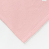 Roze Wilgentak met Initialen Fleece Deken (Hoek)
