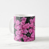 Roze william bloemen koffiemok (Voorkant links)