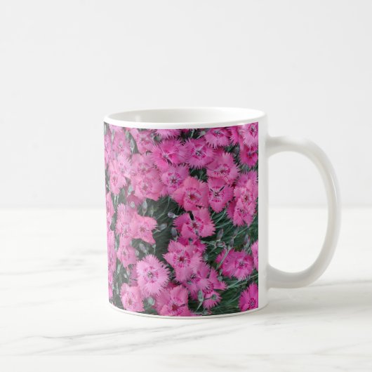 Roze william bloemen koffiemok (Rechts)