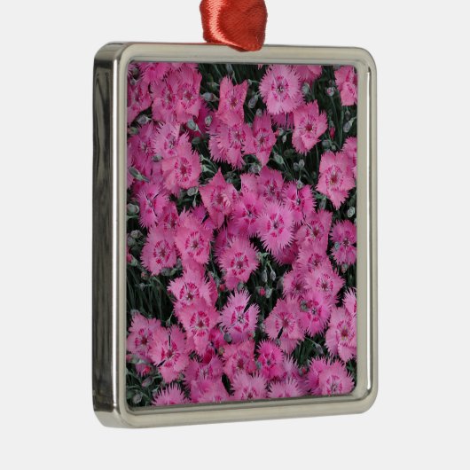 Roze william bloemen metalen ornament (Rechts)