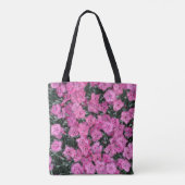 Roze william bloemen tote bag (Achterkant)