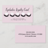 Roze wimpers belonen loyaliteit harten visitekaartje (Voorkant / Achterkant)