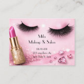 roze wimpers make-up visitekaartje (Voorkant)