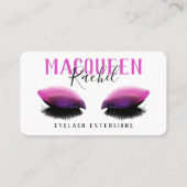 Roze wimpers oogschaduw glitter wimpermake-up visitekaartje (Voorkant)