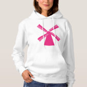 Roze windmolen hoodie (Voorkant)