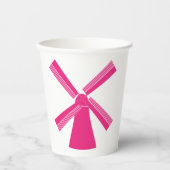 Roze windmolen papieren bekers (Voorkant)