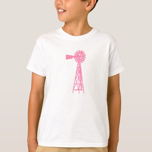 Roze windmolen.png t-shirt (Voorkant)