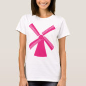 Roze windmolen t-shirt (Voorkant)