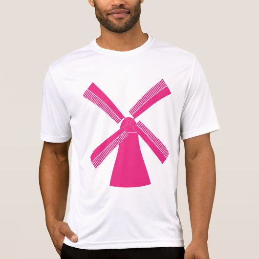 Roze windmolen t-shirt (Voorkant)