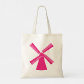 Roze windmolen tote bag (Achterkant)